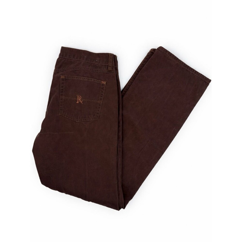 Polo Jeans Ralph Lauren Brown Cotton Pants Jeans Size 14 x 32 Classic
